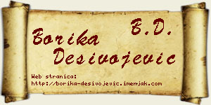 Borika Desivojević vizit kartica